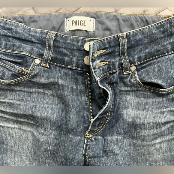 PAIGE Hidden Hills Womens Straight Jean Size Dark Wash Mid-Rise Size 27 boot - Picture 1 of 6